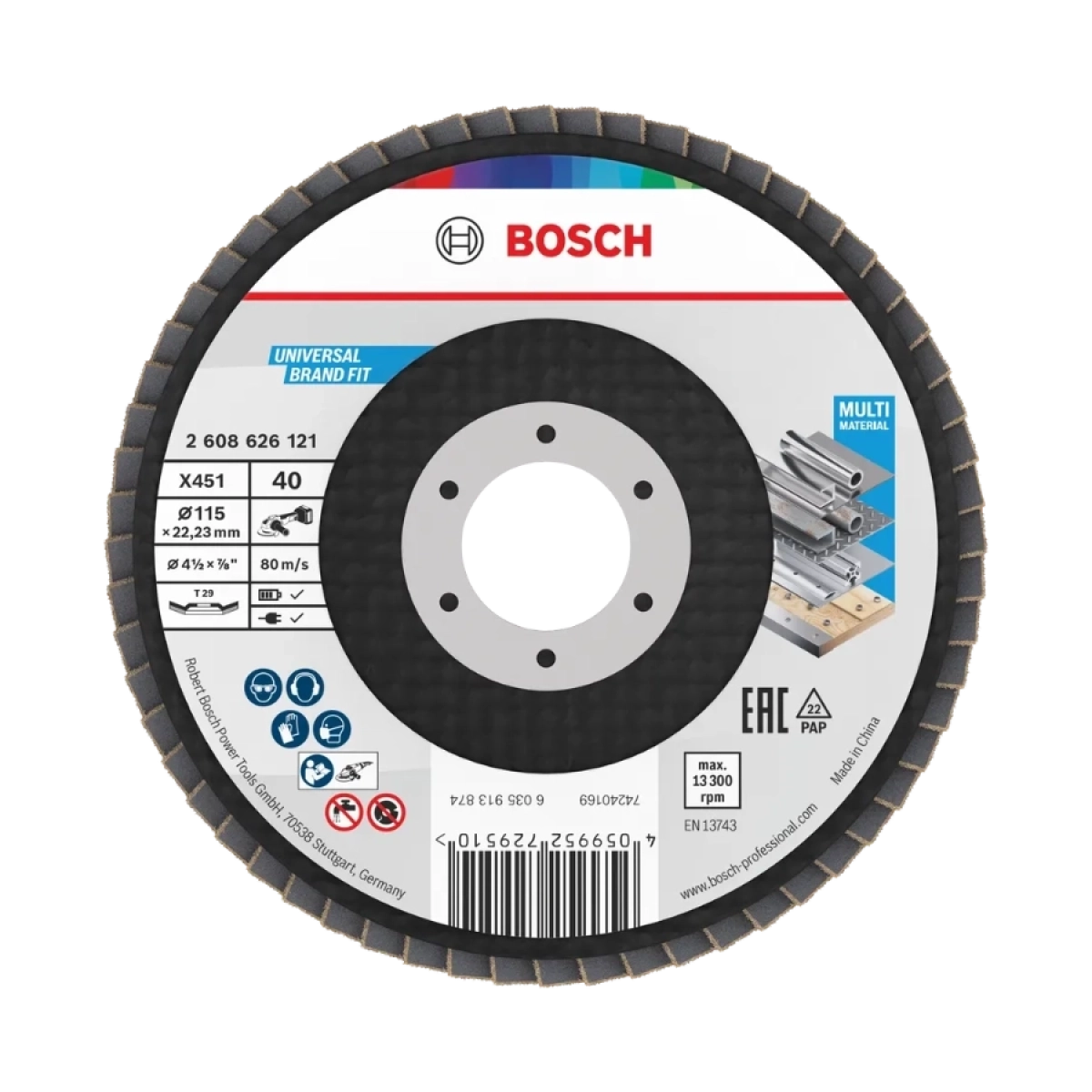 BOSCH X451 Lamelasti disk Fi 125 T29 G40 ug