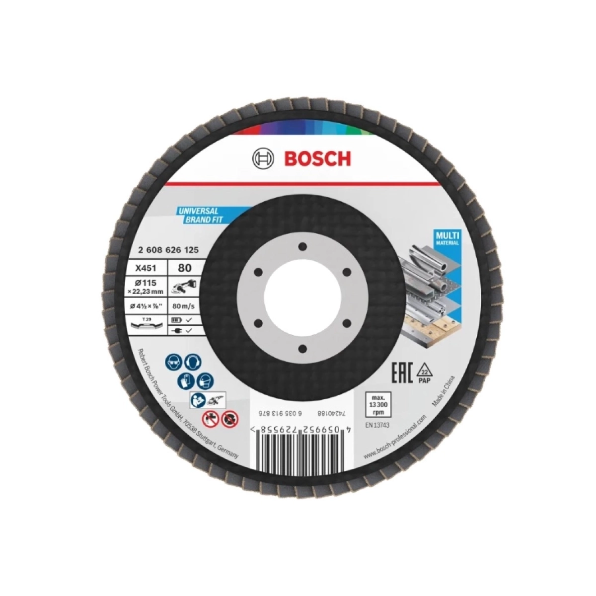 BOSCH X451 Lamelasti disk Fi 115 T29 G80 ug